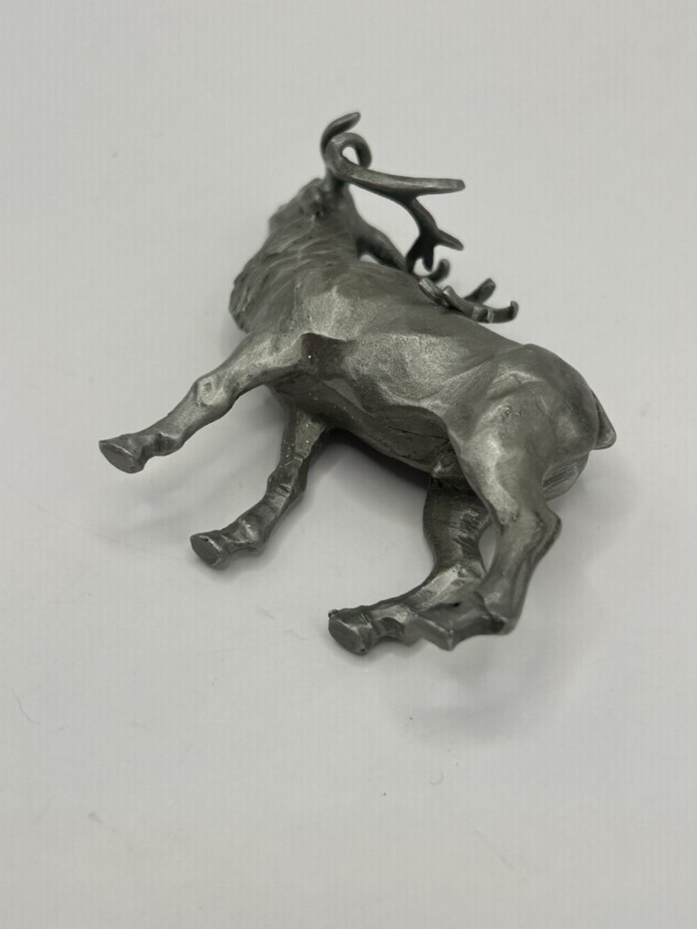 Vintage Pewter Elk Deer Buck Figurine Wildlife Cabin Lodge Decor Collectible - Picture 16 of 16